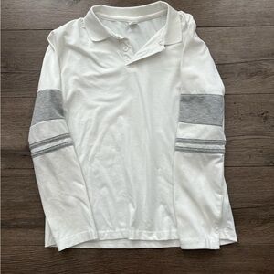 Shein boys collared long sleeve. White and gray. Size 11/12